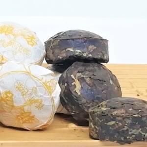 Чай шу пуер з гінкго білоба 7г 2014г 100г 160 грн