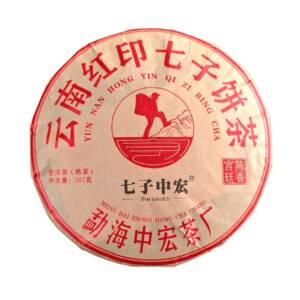 Китайский чай Шу Красная Печать Семь Гор Гун тин 357г 2017г